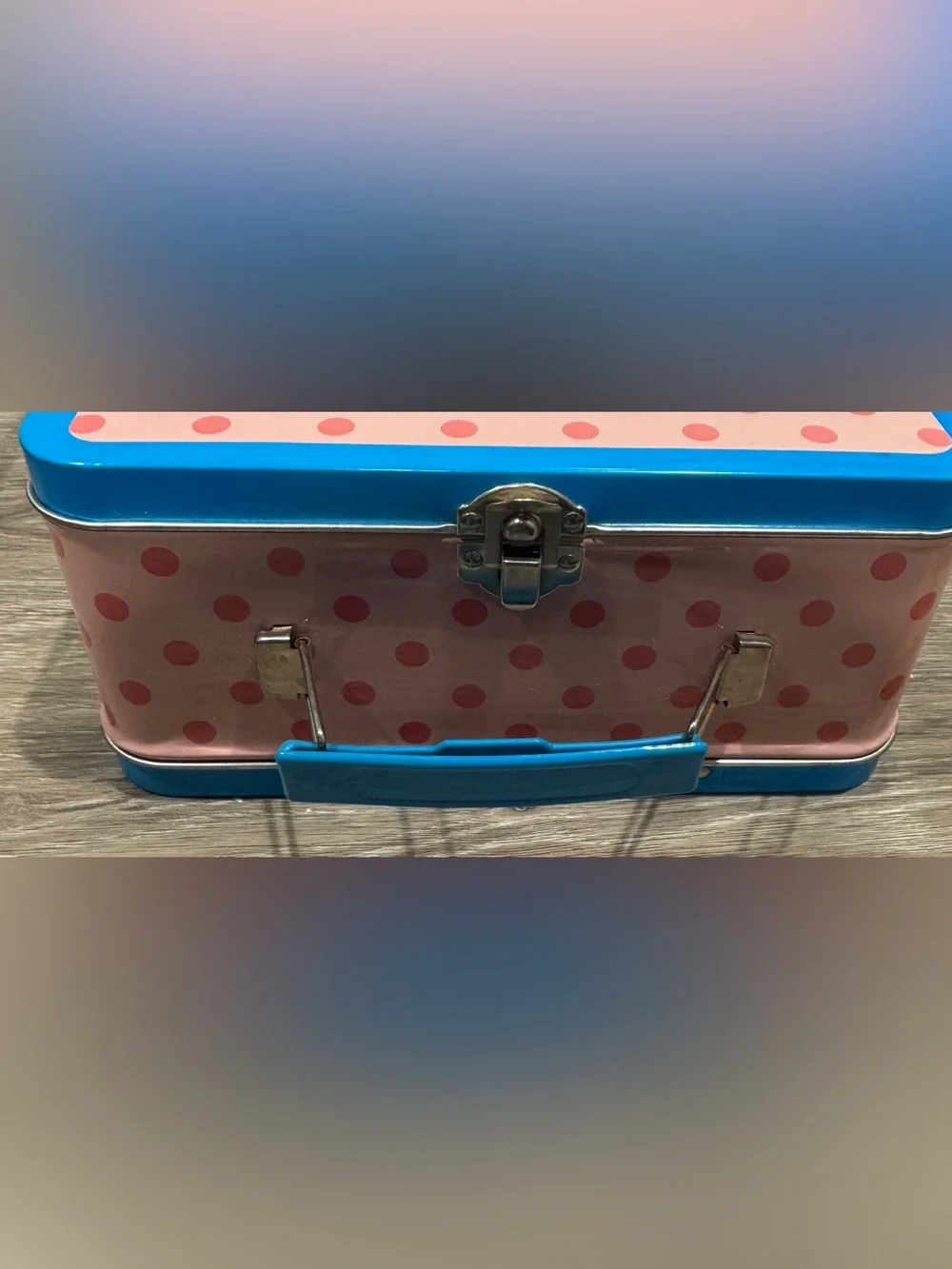 Loungefly Tootsie Roll Pink & Blue Polka Dot Tin